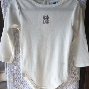 Never worn Janie and Jack dog embroidered bodysuit